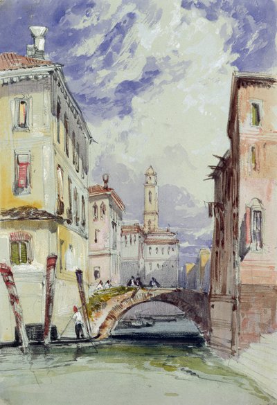 Ein Seitenkanal, Venedig, 1892 von William Callow